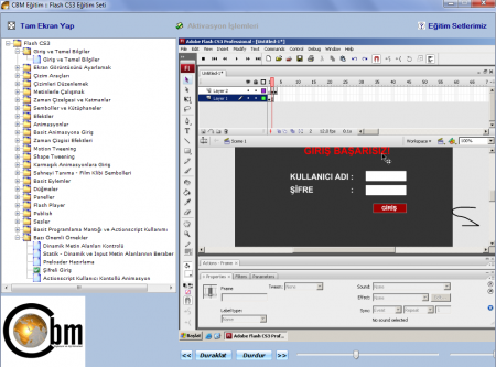 Flash CS3 və Action Script 3.0 Vizual Təhsil Seti (CBM)