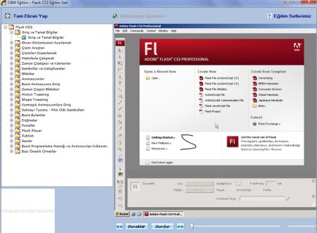 Flash CS3 və Action Script 3.0 Vizual Təhsil Seti (CBM)