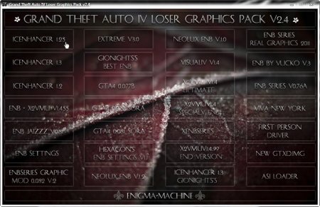 Grand Theft Atuo IV Loser Graphics Pack 2.4 (By Enigma Machine)