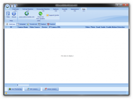 Zebra Webcam Motion Detector 2.2