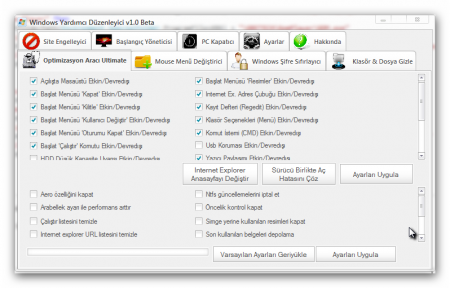 Windows Yardımcı Düzenleyici v1.0 Beta (64x/86x)