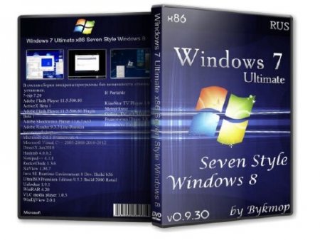 Windows 7 Ultimate x86 Seven Style Windows 8 0.9.30 (2012)